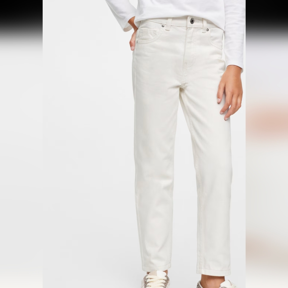 Mango white mom jeans girls